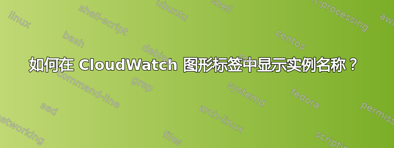 如何在 CloudWatch 图形标签中显示实例名称？