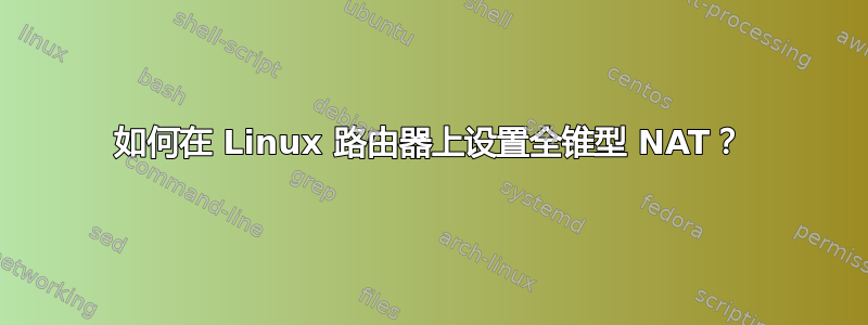 如何在 Linux 路由器上设置全锥型 NAT？