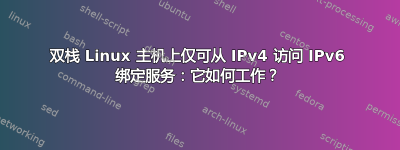 双栈 Linux 主机上仅可从 IPv4 访问 IPv6 绑定服务：它如何工作？