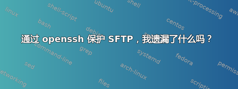 通过 openssh 保护 SFTP，我遗漏了什么吗？