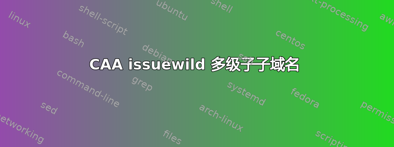 CAA issuewild 多级子子域名