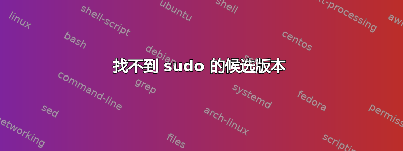 找不到 sudo 的候选版本