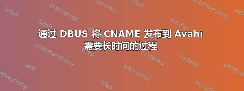 通过 DBUS 将 CNAME 发布到 Avahi 需要长时间的过程