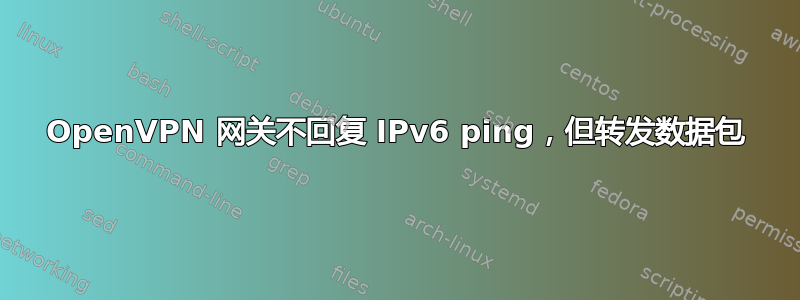 OpenVPN 网关不回复 IPv6 ping，但转发数据包