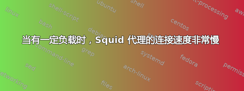 当有一定负载时，Squid 代理的连接速度非常慢