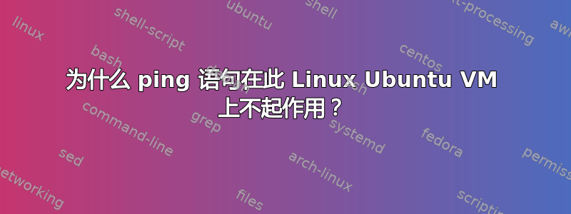 为什么 ping 语句在此 Linux Ubuntu VM 上不起作用？