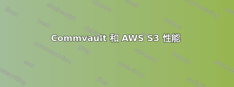 Commvault 和 AWS S3 性能