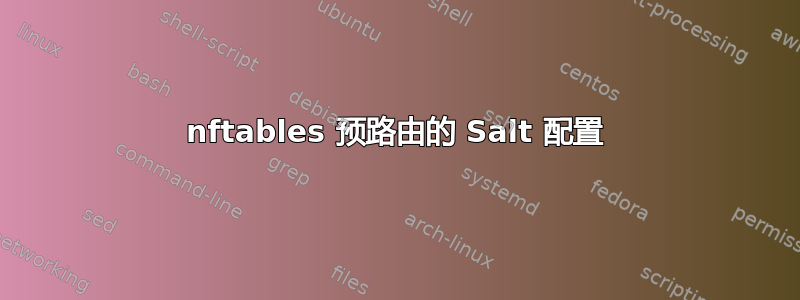 nftables 预路由的 Salt 配置