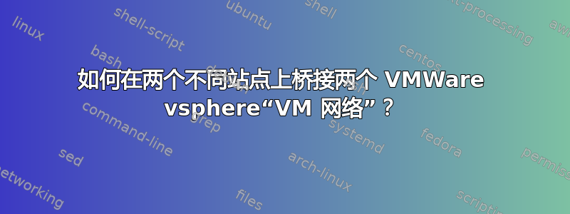 如何在两个不同站点上桥接两个 VMWare vsphere“VM 网络”？