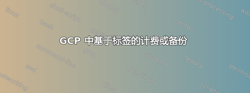 GCP 中基于标签的计费或备份