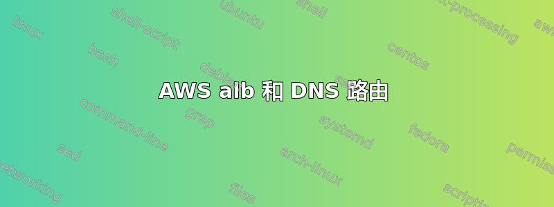 AWS alb 和 DNS 路由