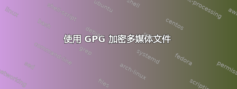 使用 GPG 加密多媒体文件