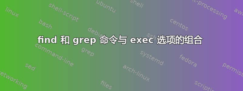 find 和 grep 命令与 exec 选项的组合