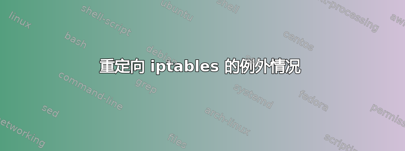 重定向 iptables 的例外情况