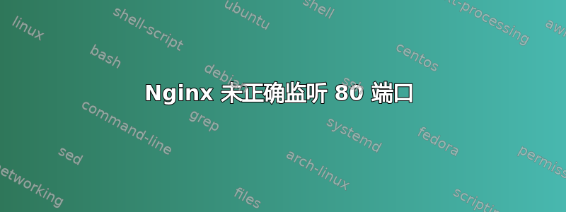 Nginx 未正确监听 80 端口