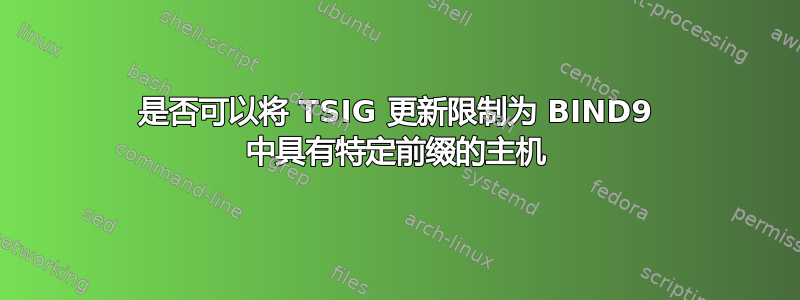 是否可以将 TSIG 更新限制为 BIND9 中具有特定前缀的主机