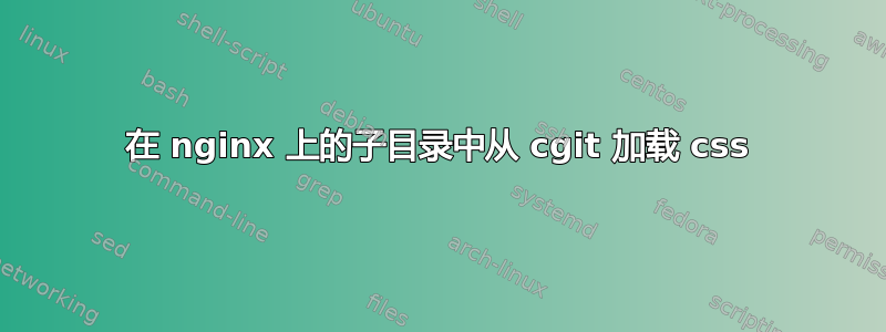 在 nginx 上的子目录中从 cgit 加载 css