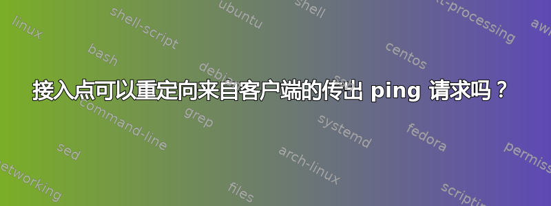 接入点可以重定向来自客户端的传出 ping 请求吗？