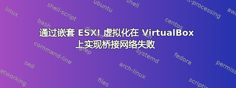 通过嵌套 ESXI 虚拟化在 VirtualBox 上实现桥接网络失败 