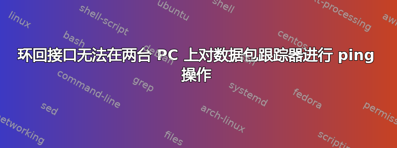 环回接口无法在两台 PC 上对数据包跟踪器进行 ping 操作