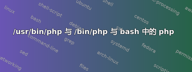 /usr/bin/php 与 /bin/php 与 bash 中的 php 