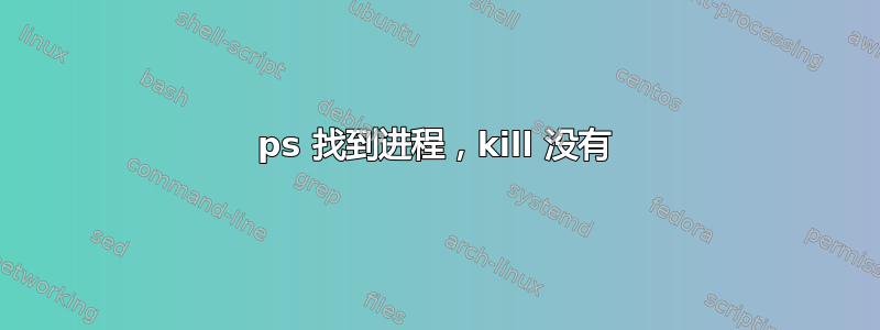 ps 找到进程，kill 没有