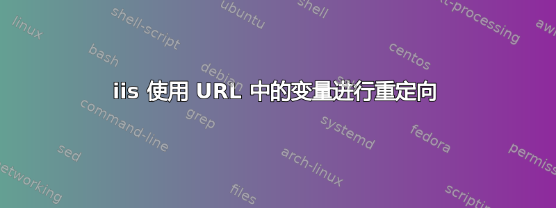 iis 使用 URL 中的变量进行重定向