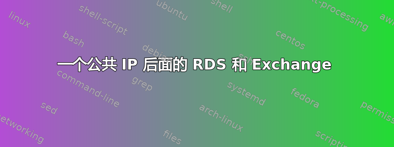 一个公共 IP 后面的 RDS 和 Exchange