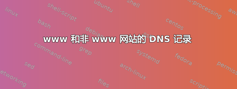 www 和非 www 网站的 DNS 记录