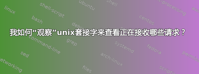 我如何“观察”unix套接字来查看正在接收哪些请求？