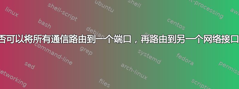 是否可以将所有通信路由到一个端口，再路由到另一个网络接口？