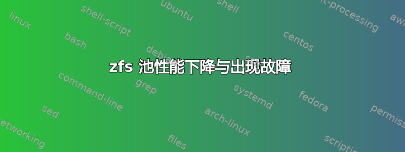 zfs 池性能下降与出现故障