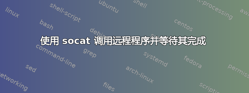 使用 socat 调用远程程序并等待其完成