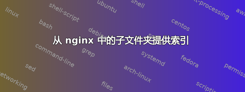 从 nginx 中的子文件夹提供索引