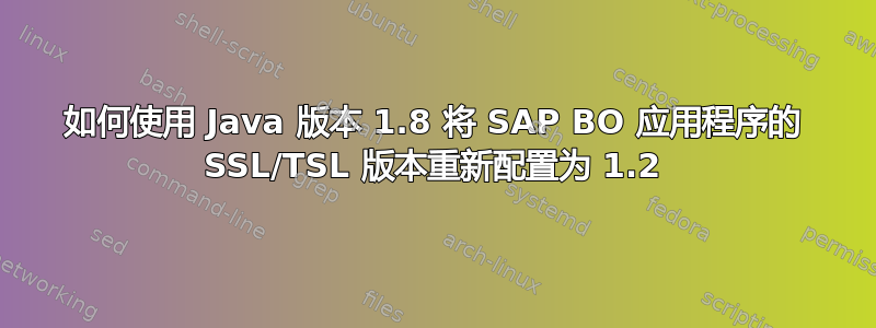 如何使用 Java 版本 1.8 将 SAP BO 应用程序的 SSL/TSL 版本重新配置为 1.2