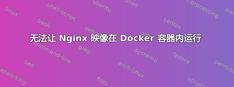 无法让 Nginx 映像在 Docker 容器内运行