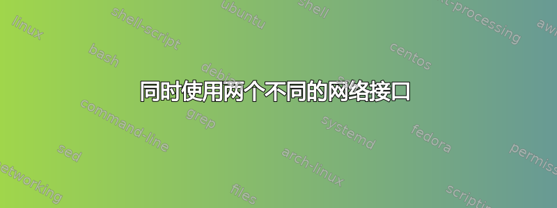 同时使用两个不同的网络接口