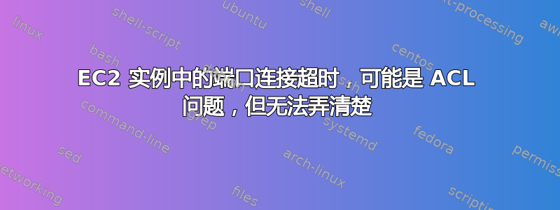 EC2 实例中的端口连接超时，可能是 ACL 问题，但无法弄清楚