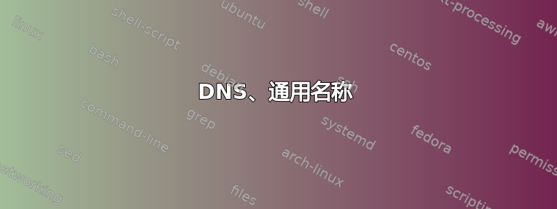 DNS、通用名称