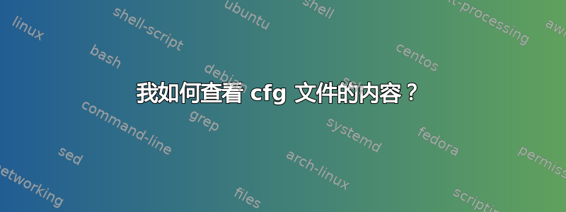 我如何查看 cfg 文件的内容？