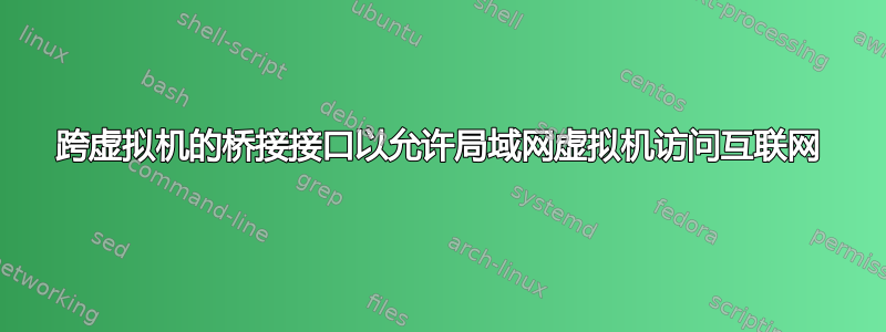 跨虚拟机的桥接接口以允许局域网虚拟机访问互联网