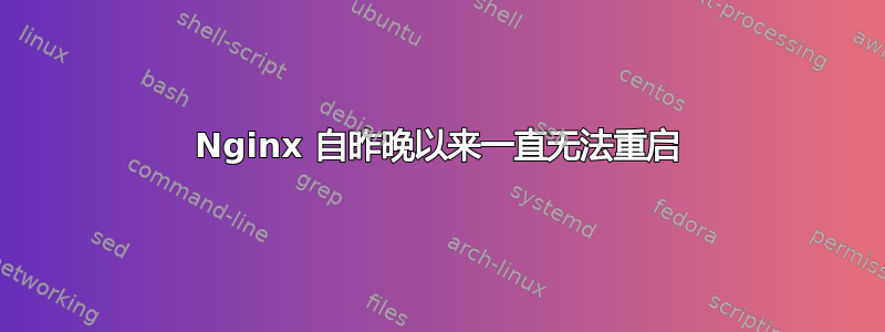 Nginx 自昨晚以来一直无法重启