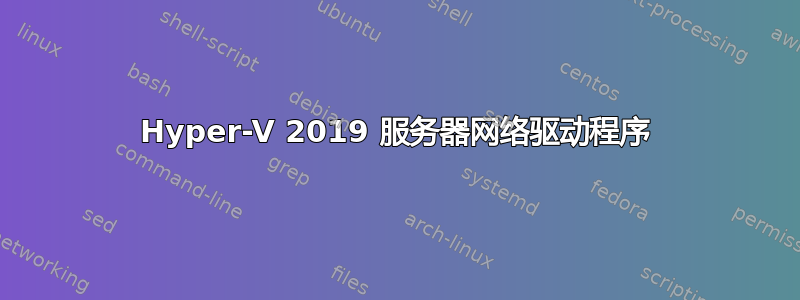 Hyper-V 2019 服务器网络驱动程序