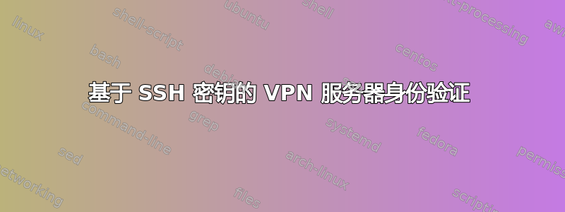 基于 SSH 密钥的 VPN 服务器身份验证