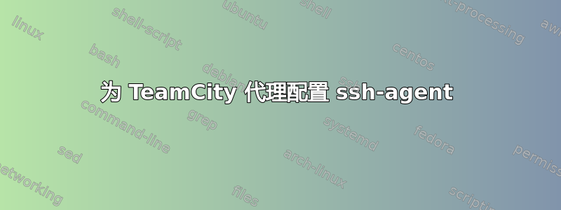 为 TeamCity 代理配置 ssh-agent