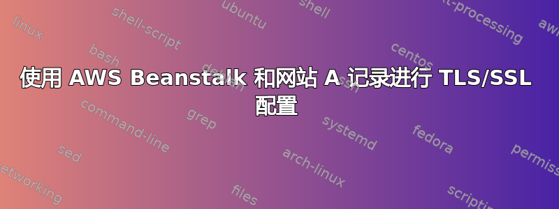 使用 AWS Beanstalk 和网站 A 记录进行 TLS/SSL 配置