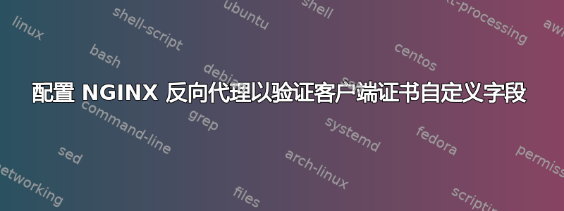 配置 NGINX 反向代理以验证客户端证书自定义字段