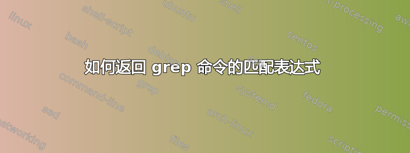 如何返回 grep 命令的匹配表达式