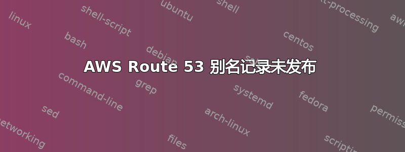 AWS Route 53 别名记录未发布