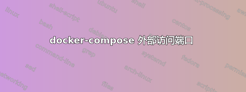 docker-compose 外部访问端口